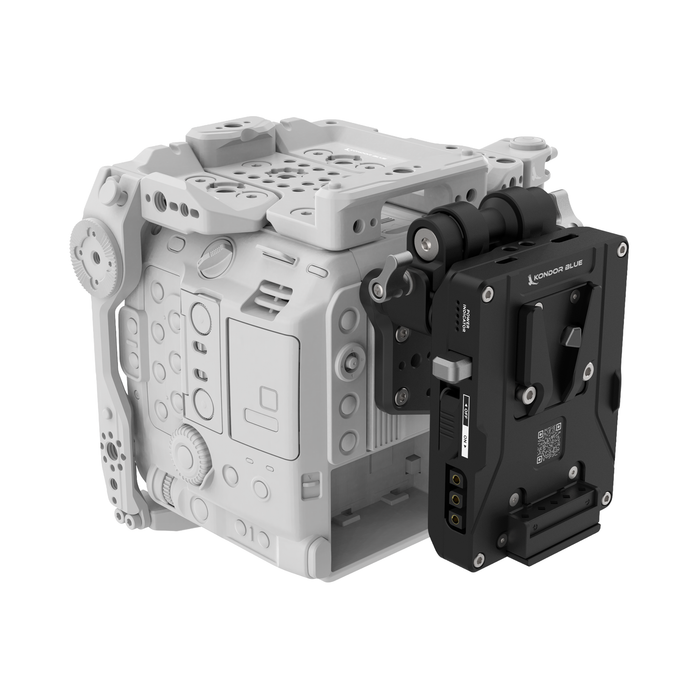 Kondor Blue V-Mount Battery Plate Kit for Canon C400 Cage - Raven Black