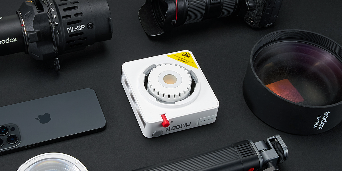 Godox ML100R RGB Portable LED Light Kit (36 Lens & Power Bank Holder)