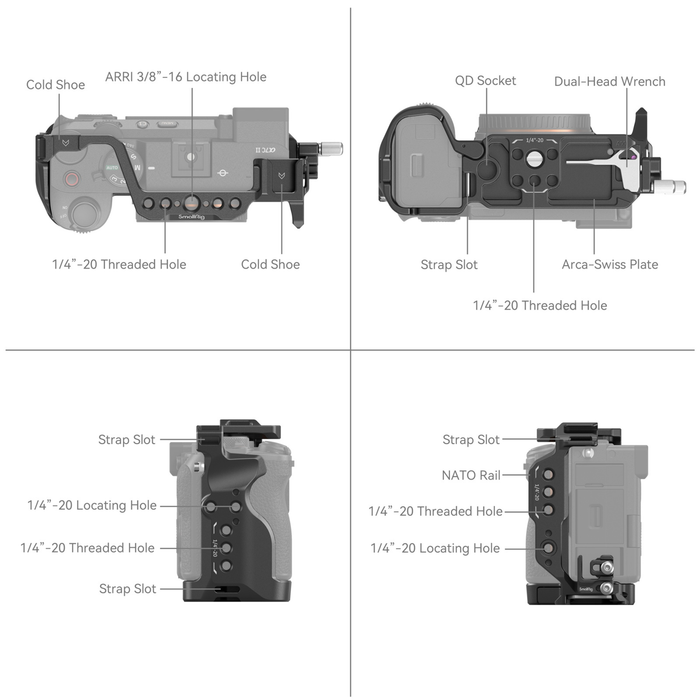 SmallRig Camera Cage Kit for Sony a7C II & 7CR 4422