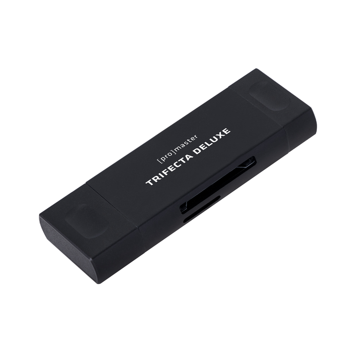 ProMaster Trifecta Deluxe UHS-II SD & Micro SD Card Reader with USB-C, USB-A & USB Micro-B Connectors