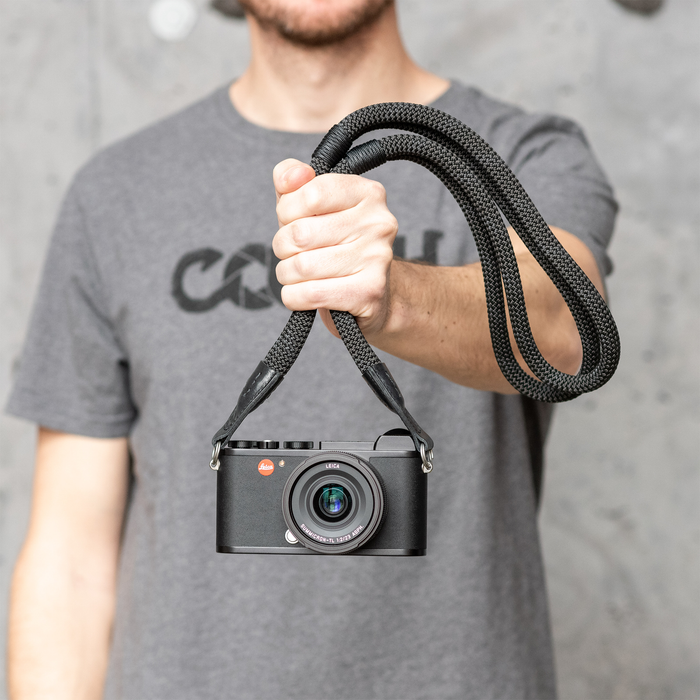 Cooph Leica Double Rope Strap with Split Ring, 49.6" (126cm) - Black
