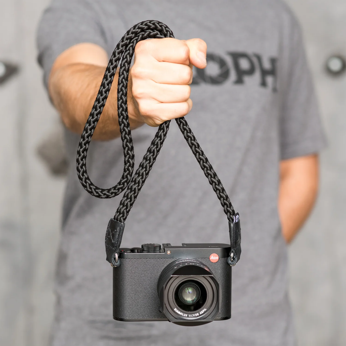 Cooph Braided Camera Strap with Split Ring, 49.2" (125cm) - Black
