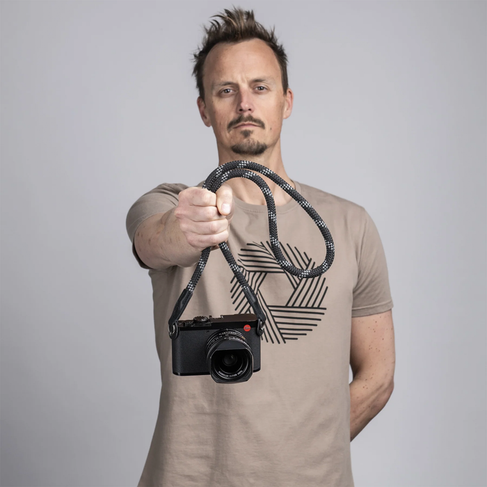Cooph Rope Camera Strap with Split Ring, 39.4" (100cm) - Duotone Charcoal