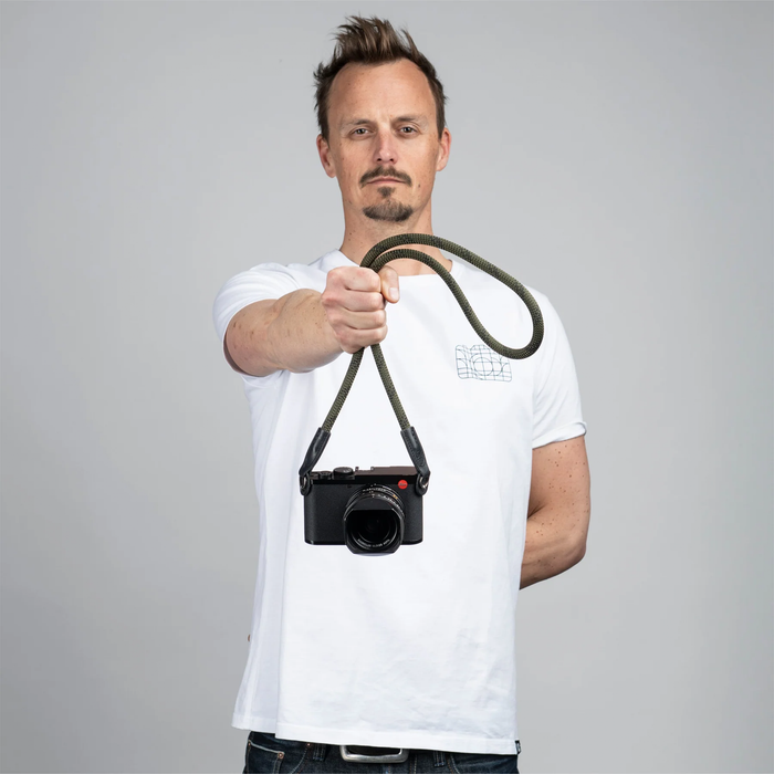 Cooph Rope Camera Strap with Split Ring, 39.4" (100cm) - Duotone Olive