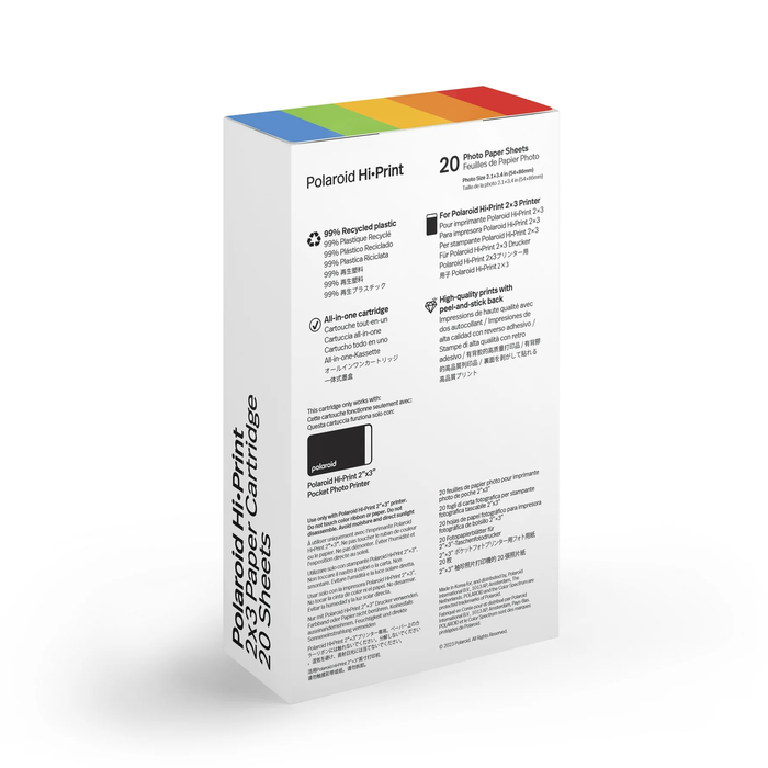 Polaroid Hi-Print 2x3" Paper Cartridge, 20 Sheets - 1 Pack