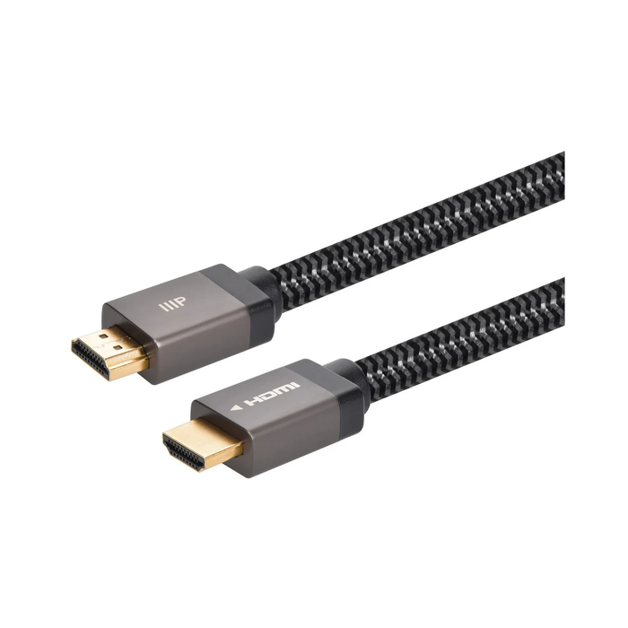 Monoprice 8K Certified Braided Ultra High Speed HDMI Cable, 15ft, Black