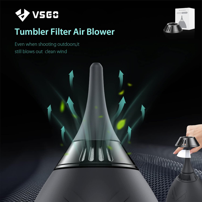 VSGO Tumbler Filter Air Blower - Black