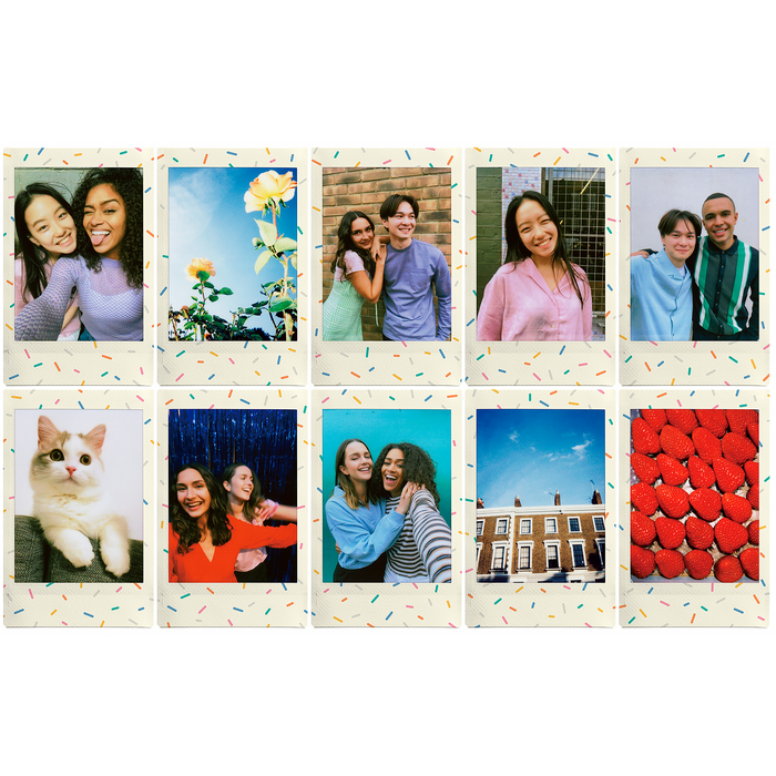 Fujifilm Instax Mini Instant Film, Sprinkles Frame - 10 Exposures