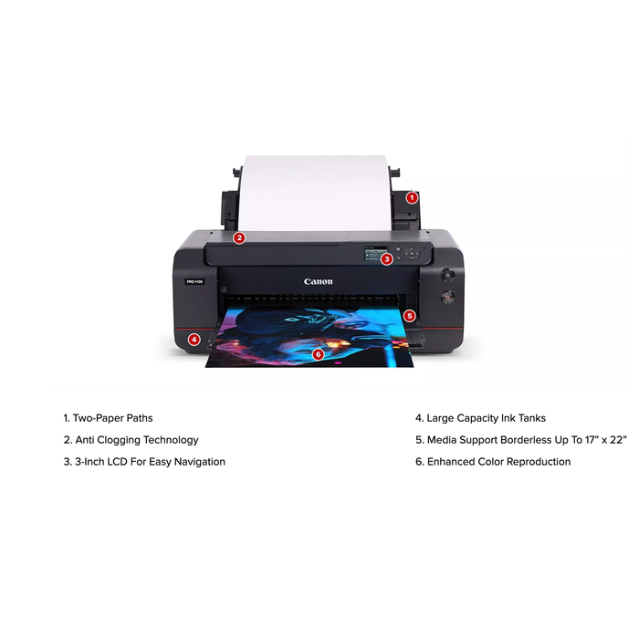 Canon imagePROGRAF PRO-1100 17" Professional Inkjet Photo Printer