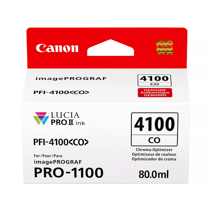 Canon PFI-4100 Chroma Optimizer Pigment Ink Cartridge for imagePROGRAF PRO-1100 Printer - 80mL