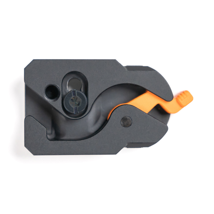 Tether Tools TetherGuard LeverLock Plate & Cable Bundle, Straight USB-C to Straight USB-C, 15' - High Visibility Orange
