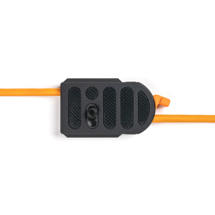Tether Tools TetherGuard LeverLock Plate & Cable Bundle, Straight USB-C to Straight USB-C, 15' - High Visibility Orange