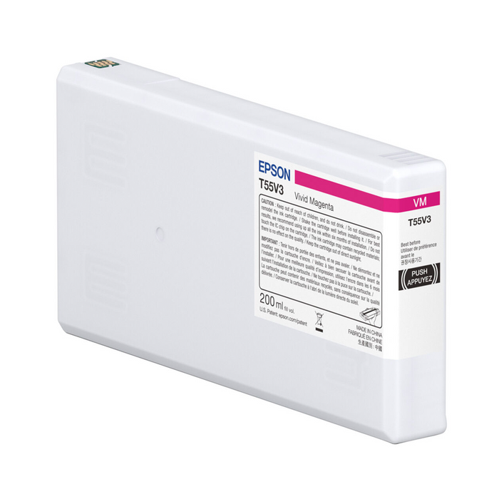 Epson T55V300 UltraChrome PRO10 Vivid Magenta Ink Cartridge for SureColor P5370 Printer - 200mL