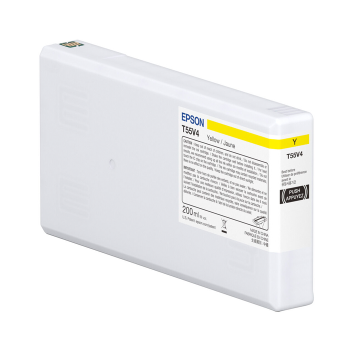 Epson T55V400 UltraChrome PRO10 Yellow Ink Cartridge for SureColor P5370 Printer - 200mL