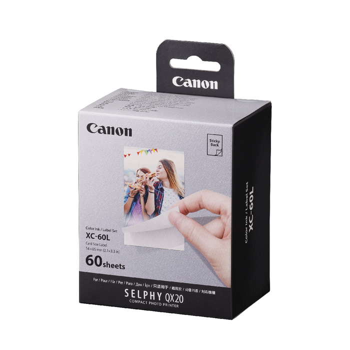 Canon XC-60L Ink & Paper Set Bulk Pack for SELPHY QX20 Compact Photo Printer