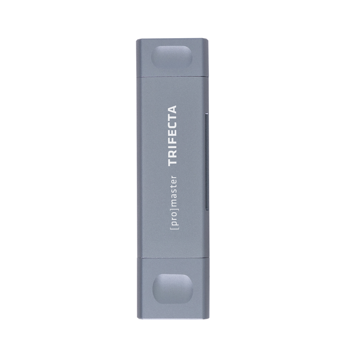 ProMaster Trifecta UHS-I SD & Micro SD Card Reader with USB-C, USB-A & USB Micro-B Connectors