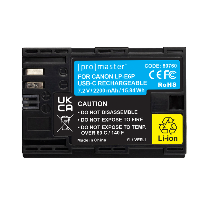 ProMaster Li-ion Battery for Canon LP-E6P with USB-C Charging