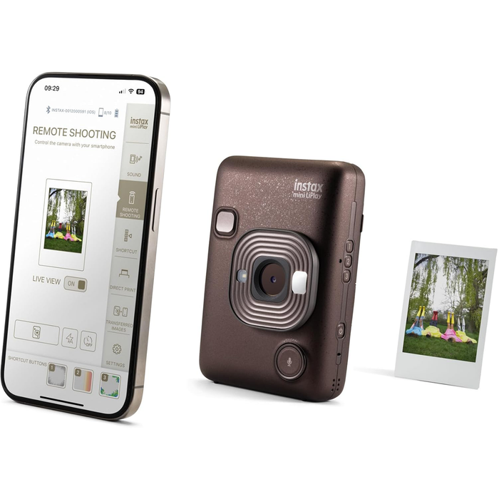 Fujifilm Instax Mini LiPlay Hybrid Instant Camera - Deep Bronze