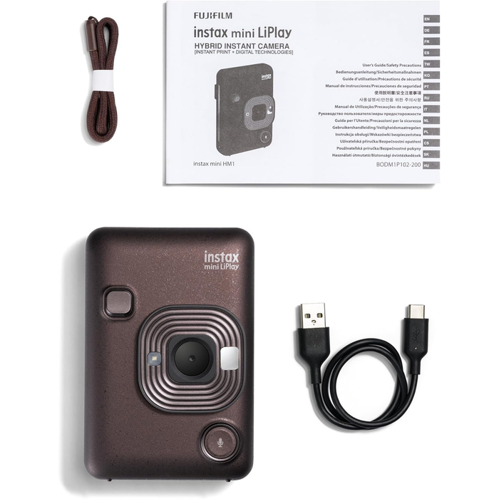 Fujifilm Instax Mini LiPlay Hybrid Instant Camera - Deep Bronze