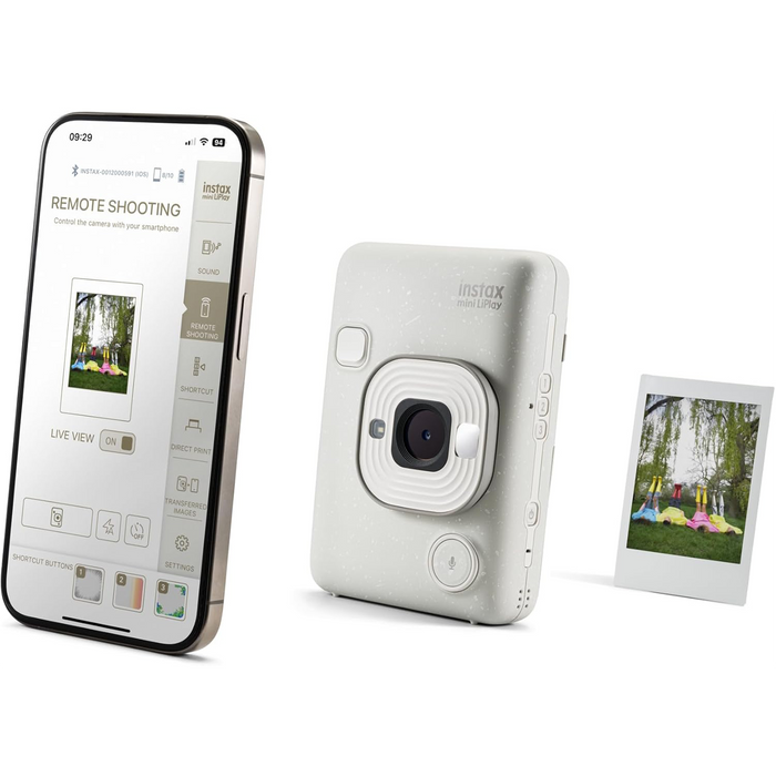 Fujifilm Instax Mini LiPlay Hybrid Instant Camera - Misty White