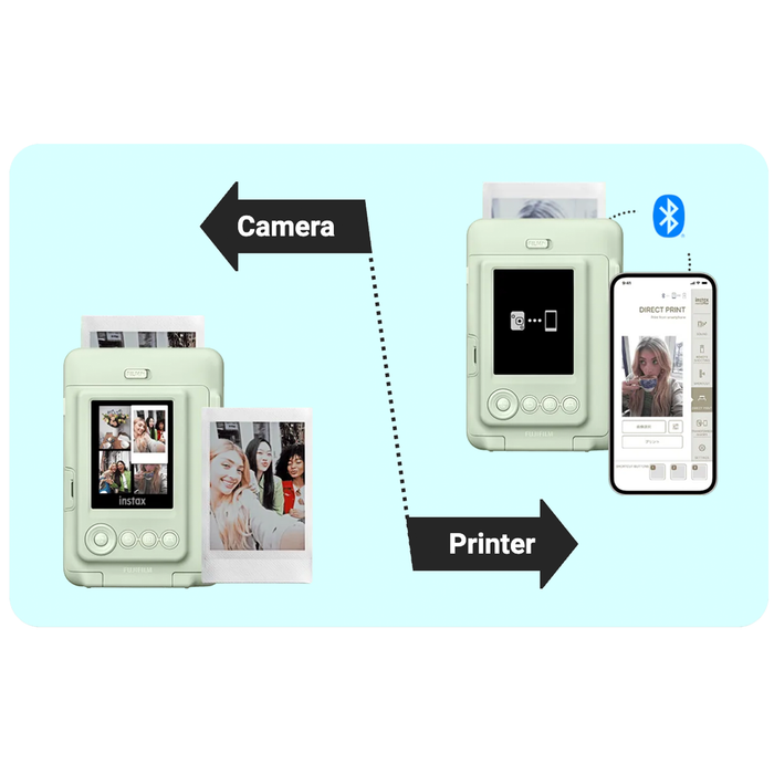 Fujifilm Instax Mini LiPlay Hybrid Instant Camera - Misty White