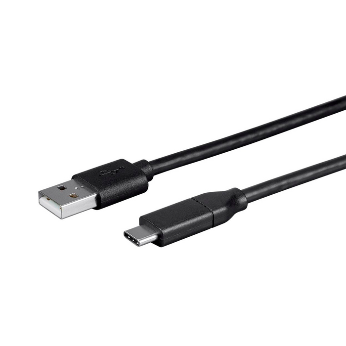 Monoprice Essentials USB-C to USB-A 2.0 Cable, 9.8ft (3m) - Black