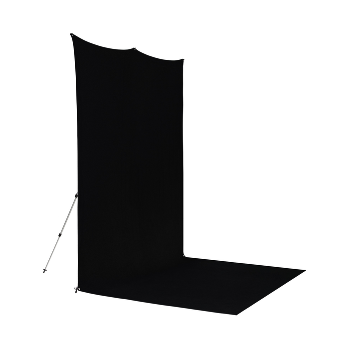 Westcott X-Drop Pro Wrinkle-Resistant Sweep Backdrop Kit, 8' x 13' - Rich Black