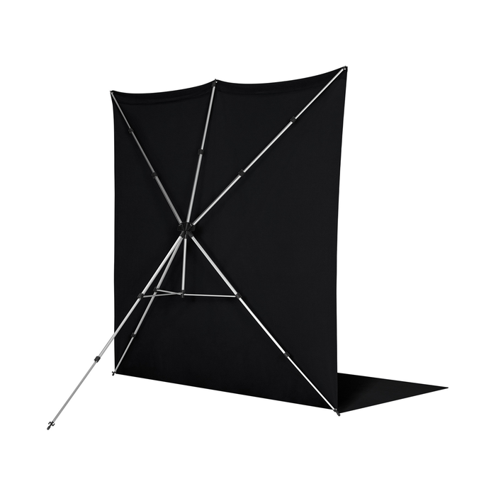 Westcott X-Drop Pro Wrinkle-Resistant Sweep Backdrop Kit, 8' x 13' - Rich Black