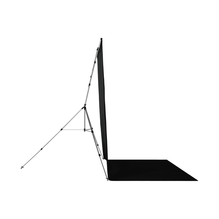 Westcott X-Drop Pro Wrinkle-Resistant Sweep Backdrop Kit, 8' x 13' - Rich Black
