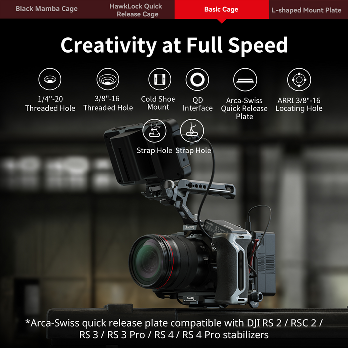 SmallRig "Black Mamba" Cage Kit for Canon EOS R5 Mark II 4976