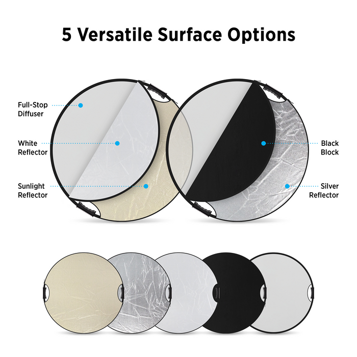 Westcott Illuminator Collapsible 5-in-1 Reflector - 30"