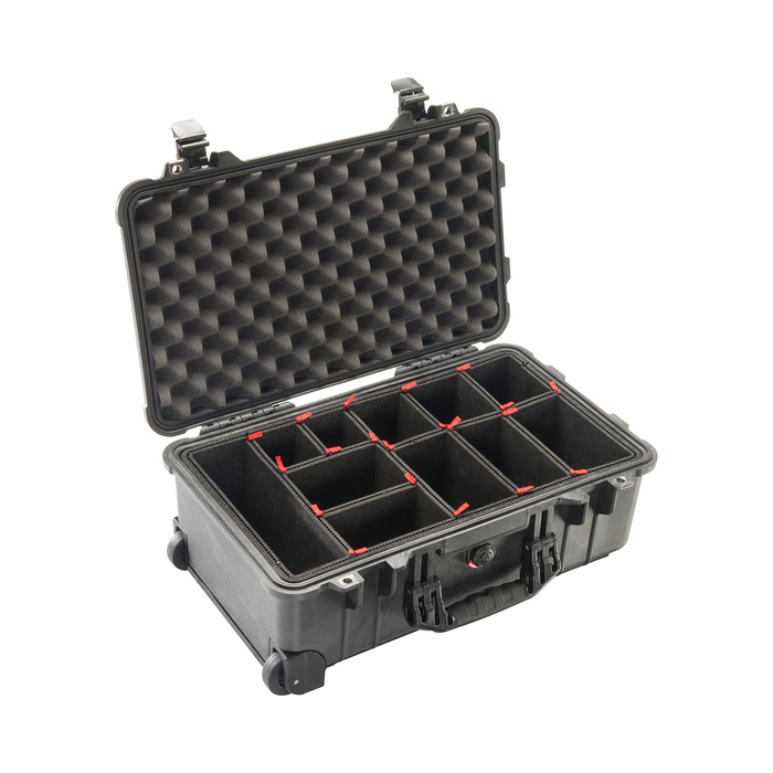 Pelican 1510 Protector Carry-On Case with TrekPak Dividers & Lid Foam - Black