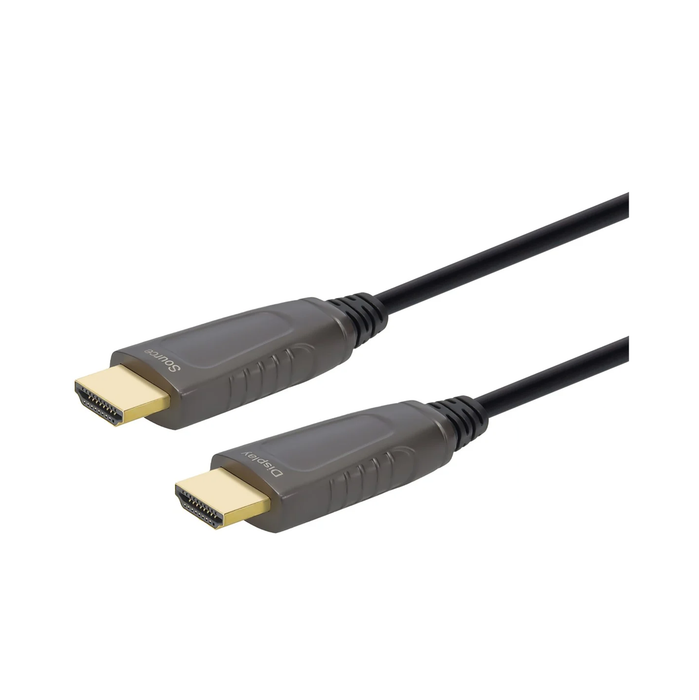 Monoprice SlimRun AV 8K Ultra High Speed Fiber Optic Certified HDMI Cable, 49ft - Black