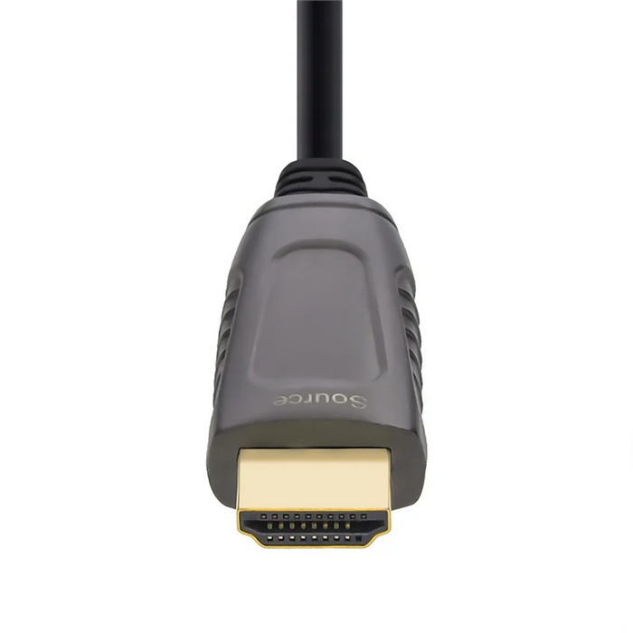 Monoprice SlimRun AV 8K Ultra High Speed Fiber Optic Certified HDMI Cable, 49ft - Black