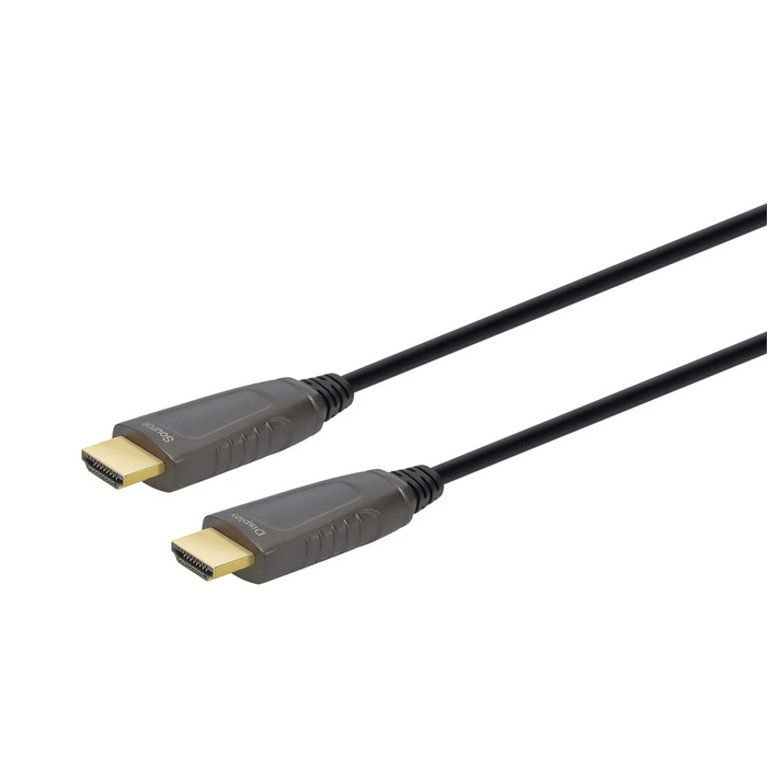 Monoprice SlimRun AV 8K Ultra High Speed Fiber Optic Certified HDMI Cable, 49ft - Black