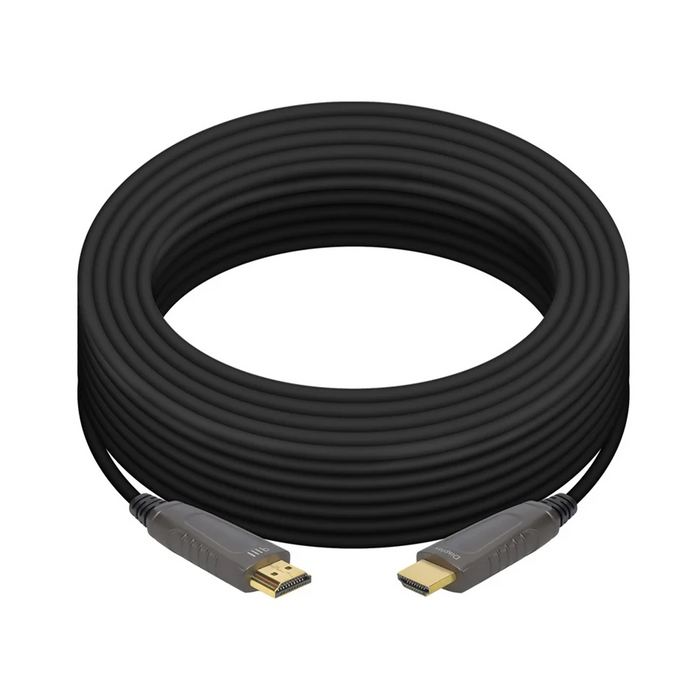 Monoprice SlimRun AV 8K Ultra High Speed Fiber Optic Certified HDMI Cable, 49ft - Black