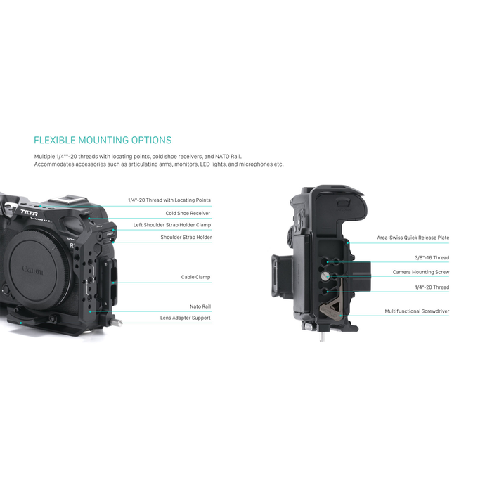 Tilta Full Camera Cage Pro Kit for Canon R7 - Black