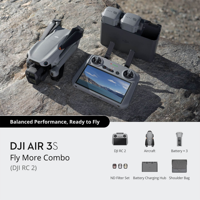 DJI Air 3S Drone Fly More Combo with DJI RC 2 Remote Controller