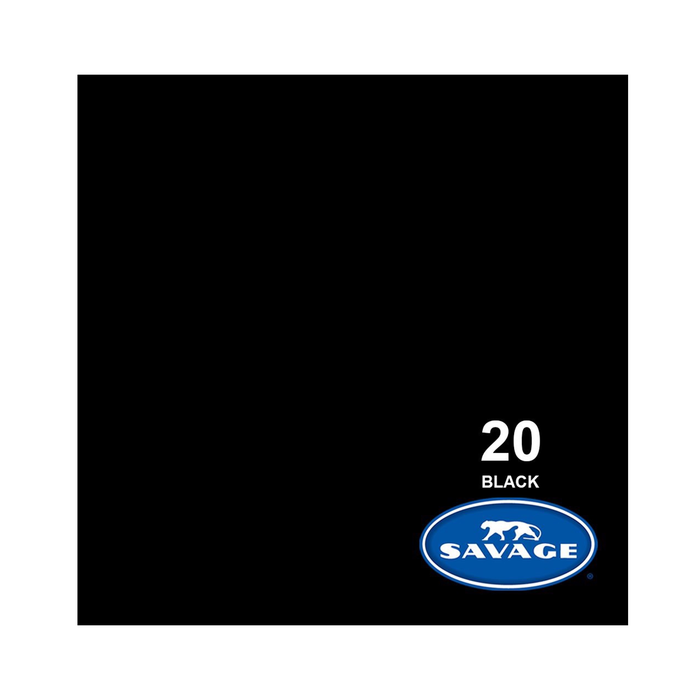 Savage #20 Black Seamless Background Paper 53" x 36'