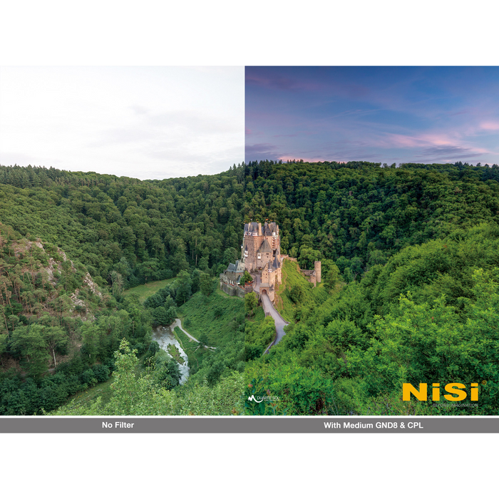 NiSi 100x150mm Nano IR Medium Graduated ND8 Neutral Density 0.9 3-Stop Filter