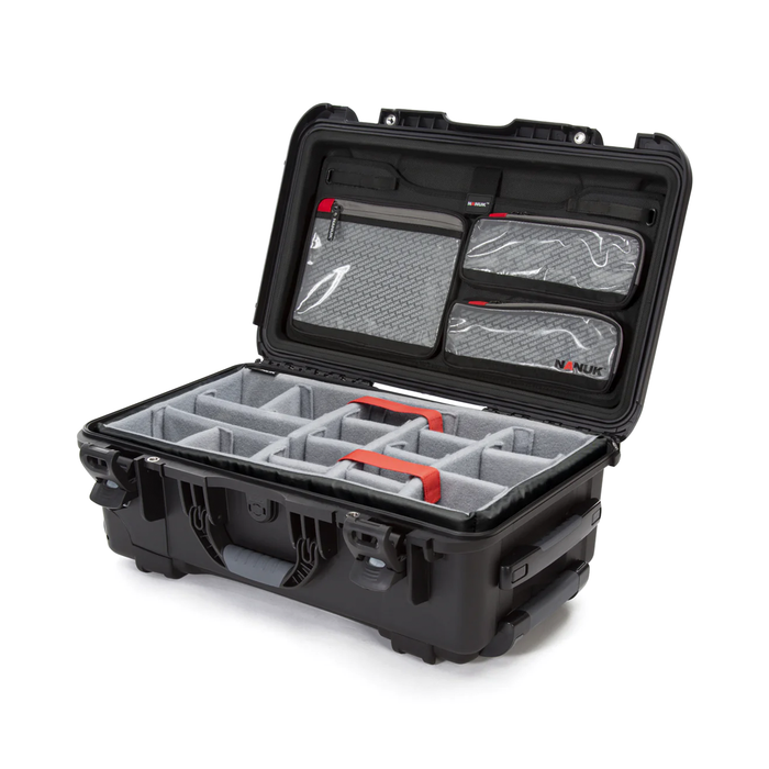 Nanuk R 935 Wheeled Pro Photo Kit Protective Case with Padded Dividers & Lid Organizer - Black