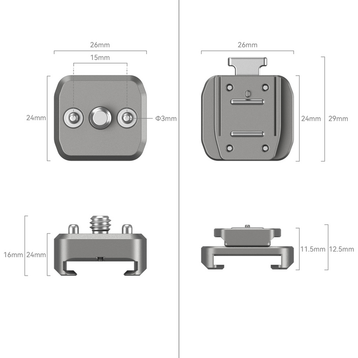 SmallRig HawkLock H18 Quick Release Support with Cold Shoe Receiver 4500
