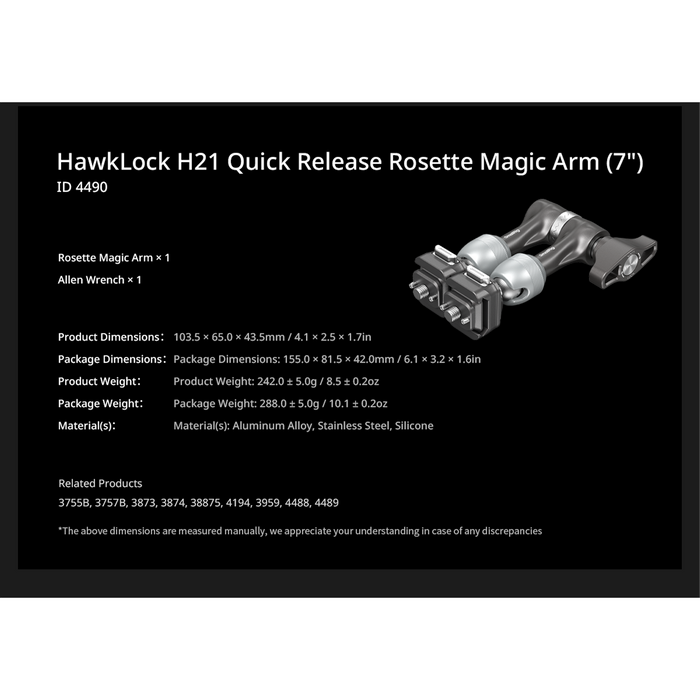 SmallRig HawkLock H21 Quick Release Magic Arm with Ball Heads 4488