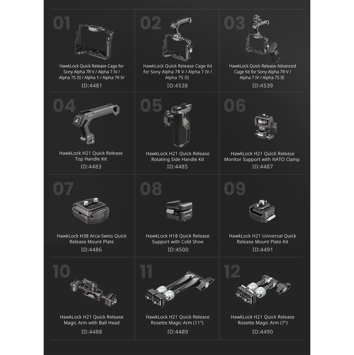 SmallRig HawkLock H21 Quick Release Magic Arm with Ball Heads 4488