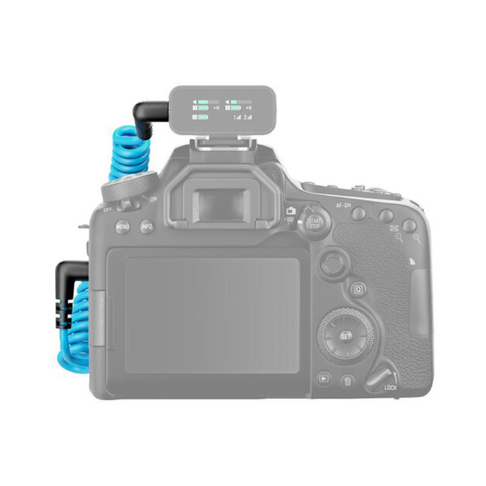 Sennheiser CL 35 Right-Angle 3.5mm TRS to Right-Angle 3.5mm TRS Coiled Non-Locking Cable - Blue
