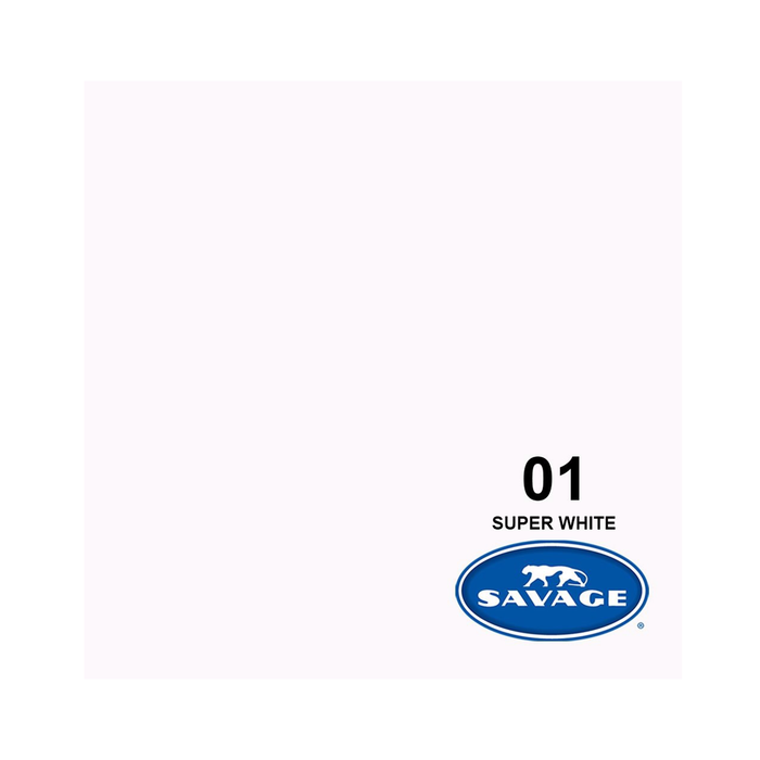 Savage #01 Super White Seamless Background Paper 53" x 36'