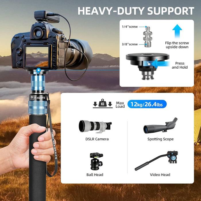 Sirui P-424FS 4-Section Carbon Fiber Monopod