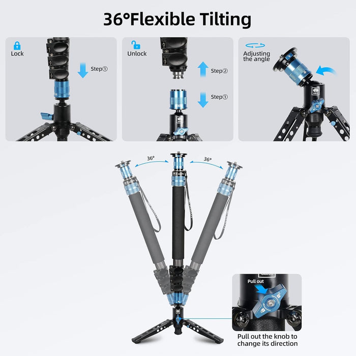 Sirui P-424FS 4-Section Carbon Fiber Monopod