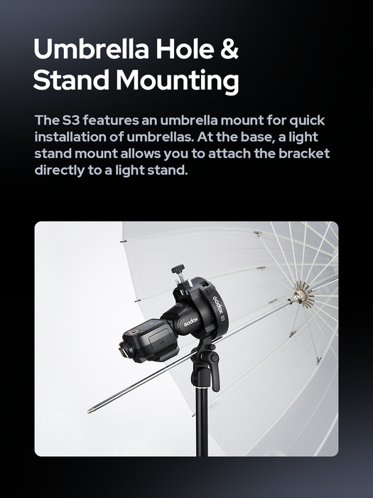 Godox S3 Speedlite Bracket (Bowens Mount)