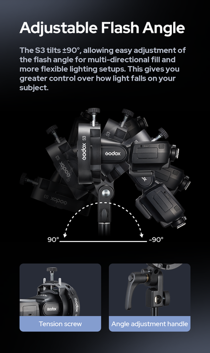 Godox S3 Speedlite Bracket (Bowens Mount)